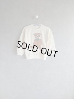 画像1: mini rodini TEDDY BEAR SWEATSHIRT オフホワイト