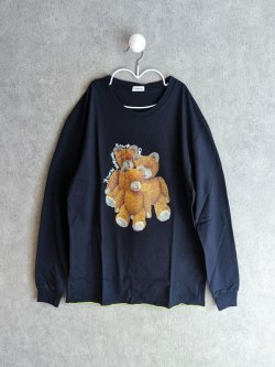 画像1: franky grow THREE BEAR L/S TEE　ダークネイビー