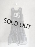 franky grow NUMBER EMBROIDERY TULLE DRESS　ブラック