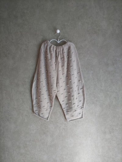 画像1: franky grow  POPCORN KNIT BIG PANTS  ベージュ