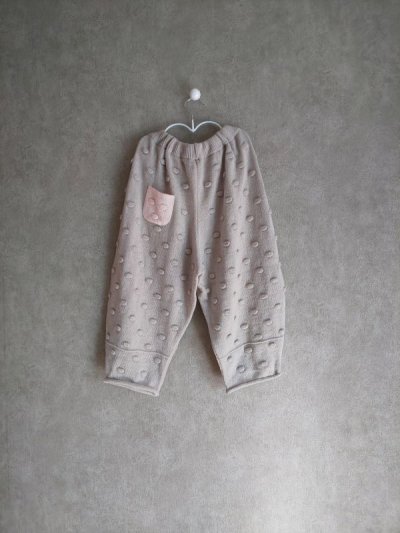 画像2: franky grow  POPCORN KNIT BIG PANTS  ベージュ