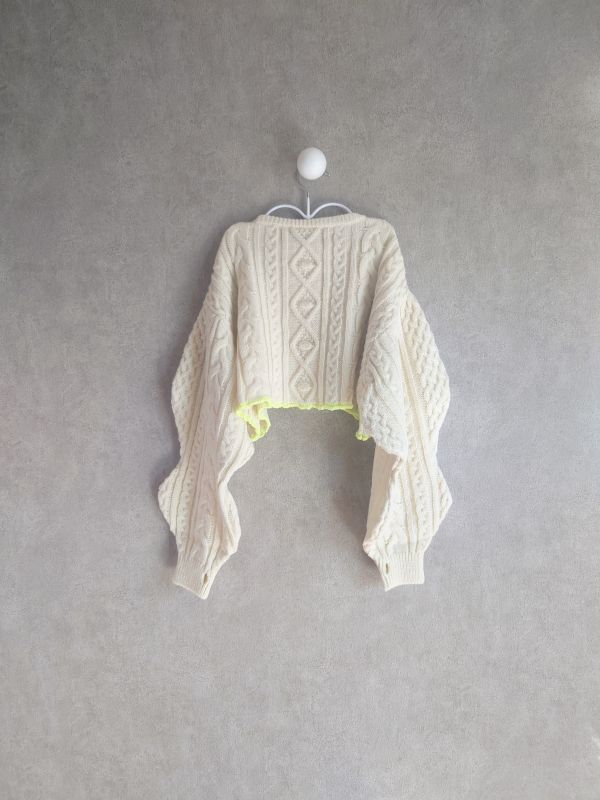 franky grow CROPPED ALAN KNIT PULLOVER アイボリー